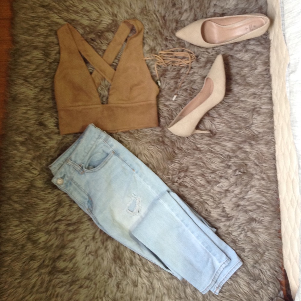 Wilfred Faux suede Bra Top